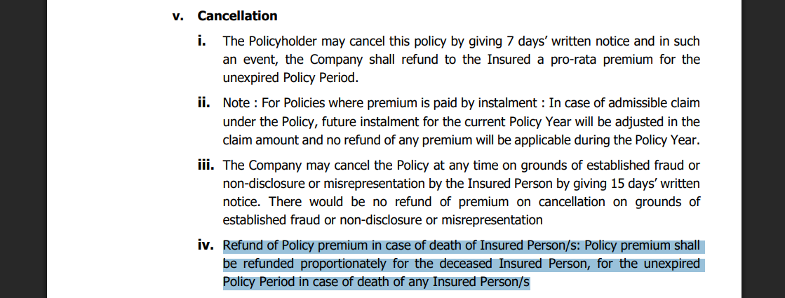 Survival Period in Health Insurance