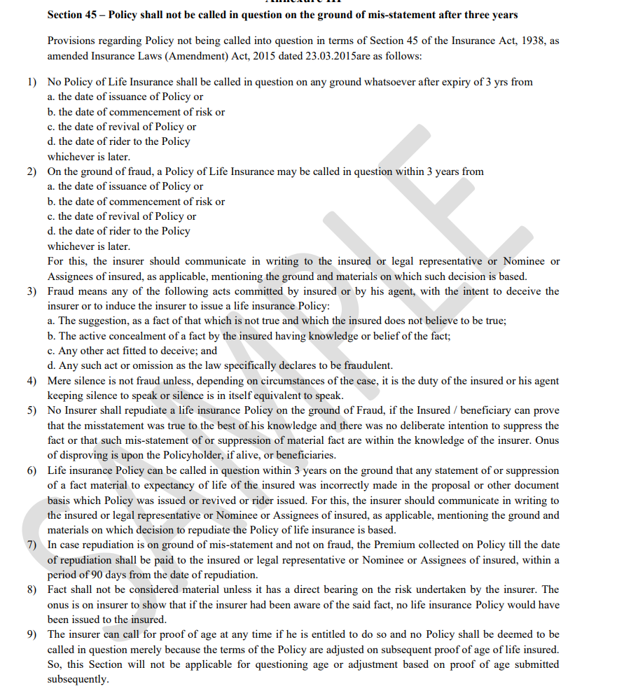 What is a 3-year Clause in Term Insurance?
