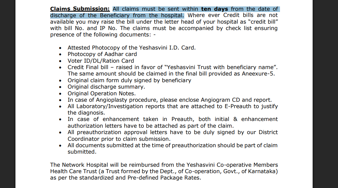 Yeshasvini Health Scheme