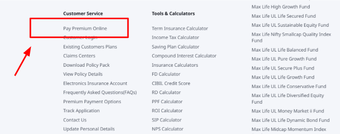 Max Term Insurance Payment