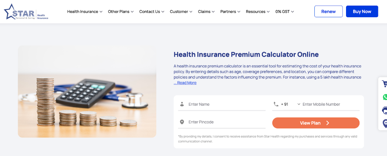 Star Health Insurance Premium Chart