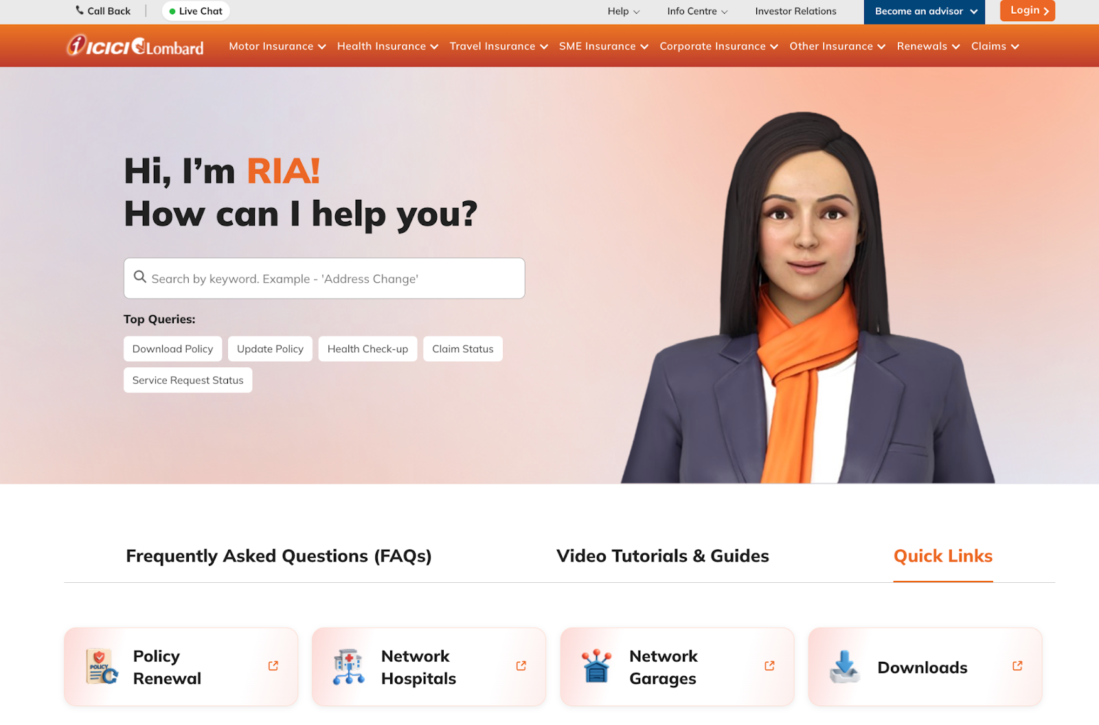 ICICI Lombard Health Insurance Contact & Login