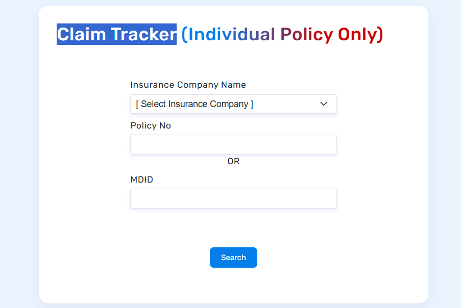 MDIndia Claim Tracker