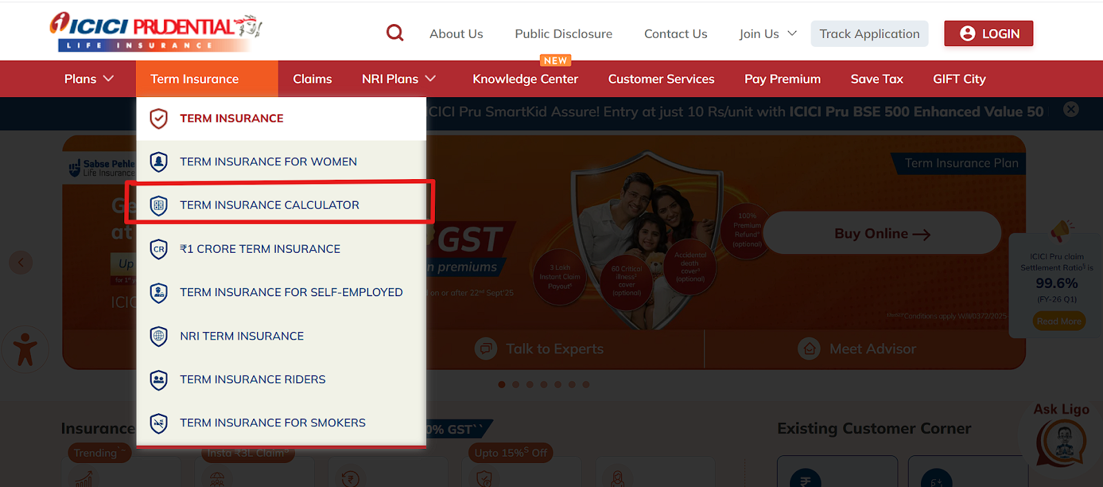 ICICI Term Insurance Calculator
