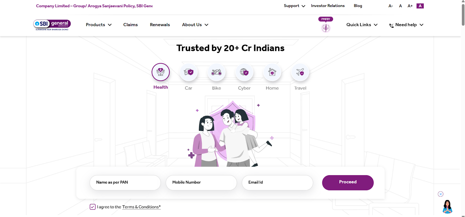 SBI Health Insurance Premium Chart
