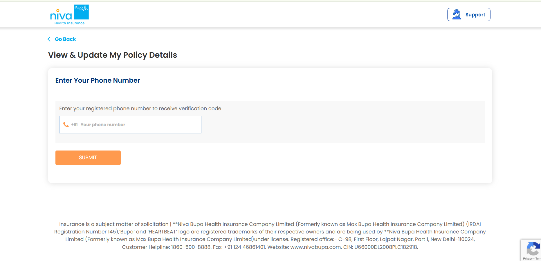 Niva Bupa Health Insurance Contact and Login