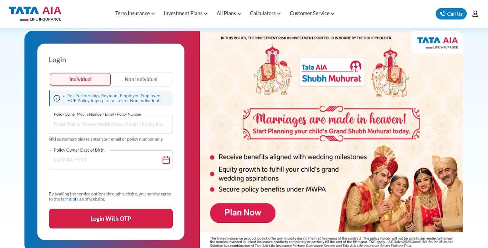 Tata AIA Life Term Insurance Login & Support