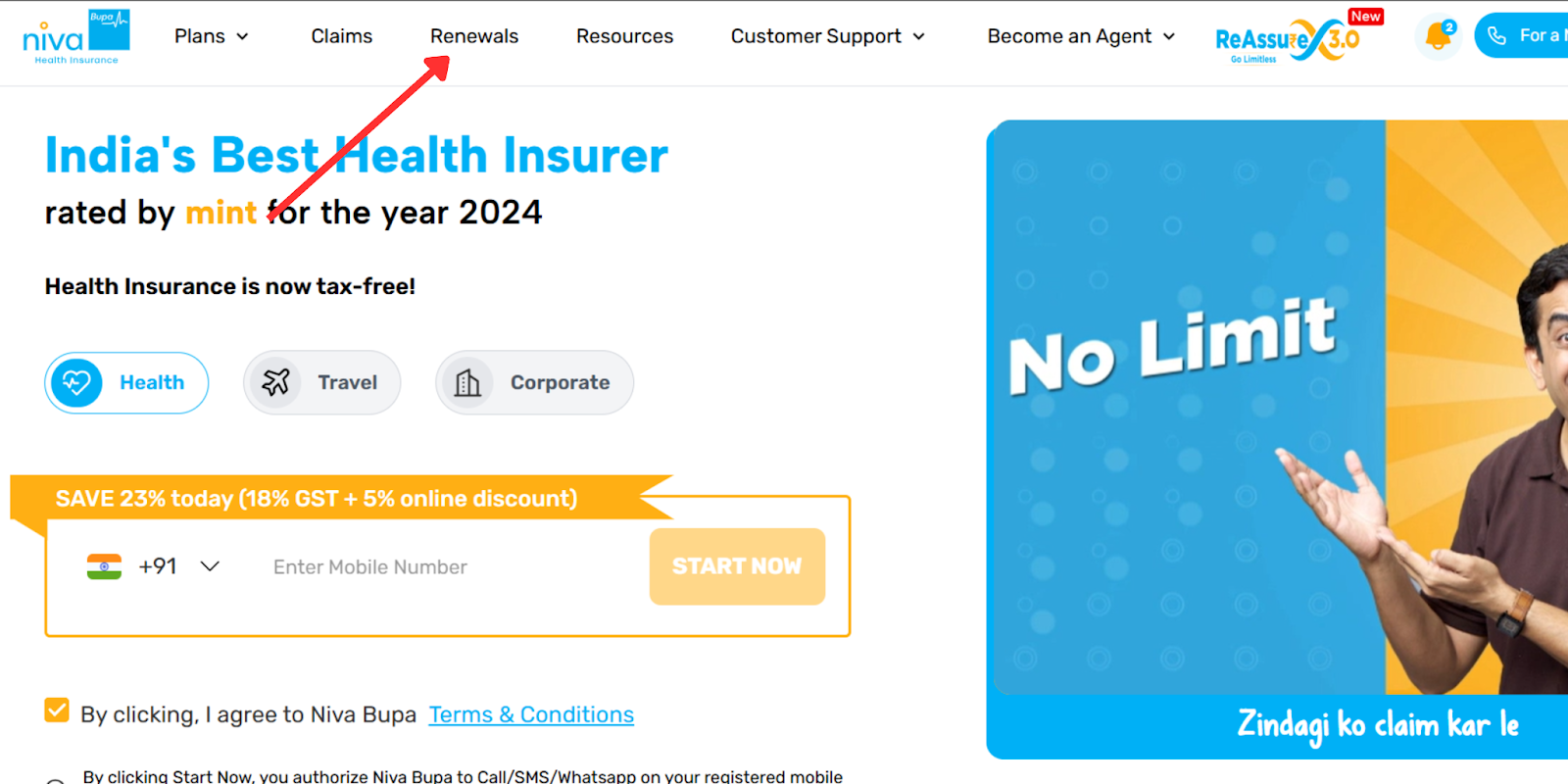 Niva Bupa Health Insurance Renewal Process: Online & Offline Steps