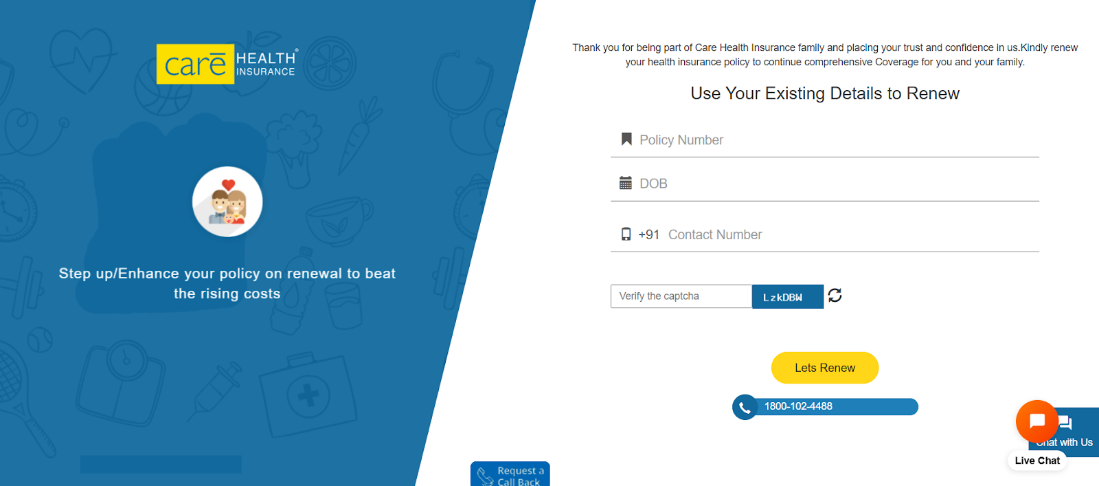 Care Health Insurance Renewal