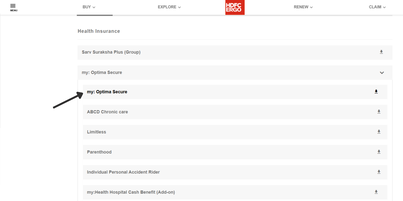 HDFC Ergo Health Insurance Premium Chart Free Download