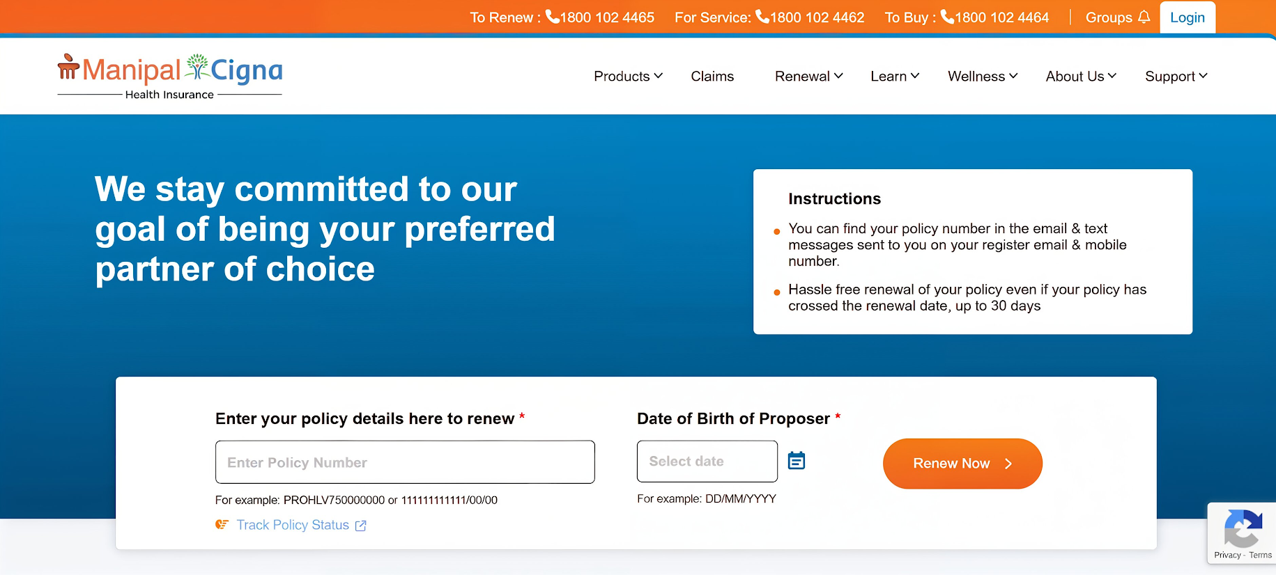 Manipal Cigna Health Insurance Renewal