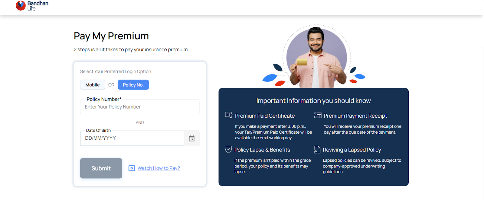 Bandhan Life Insurance Renewal
