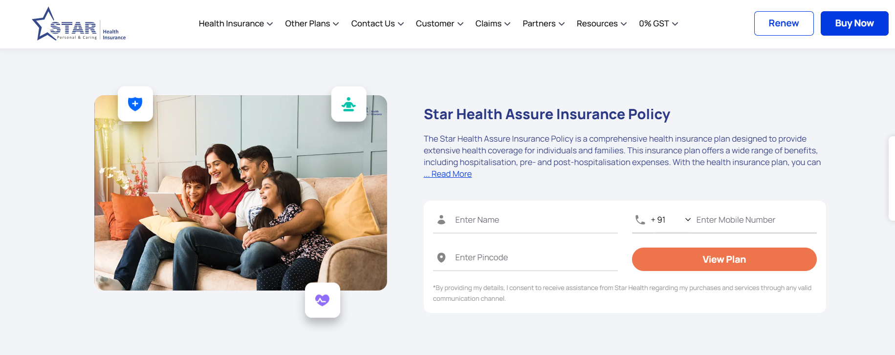 Star Health Assure Insurance Policy Premium Chart