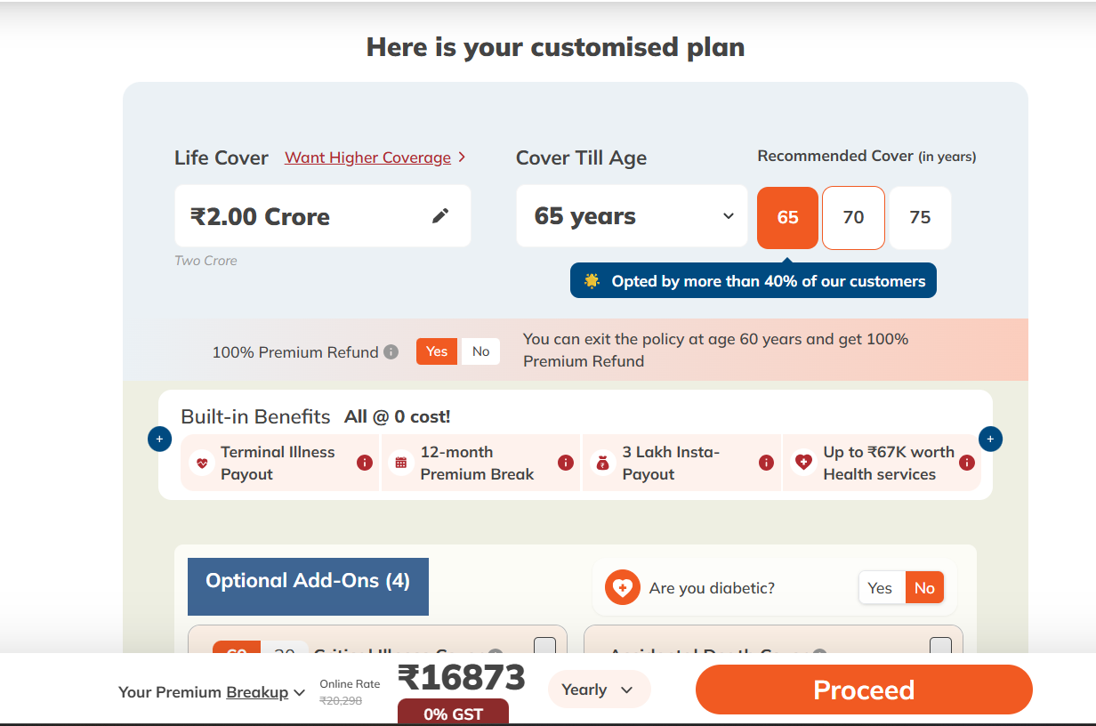 ICICI Term Insurance Calculator