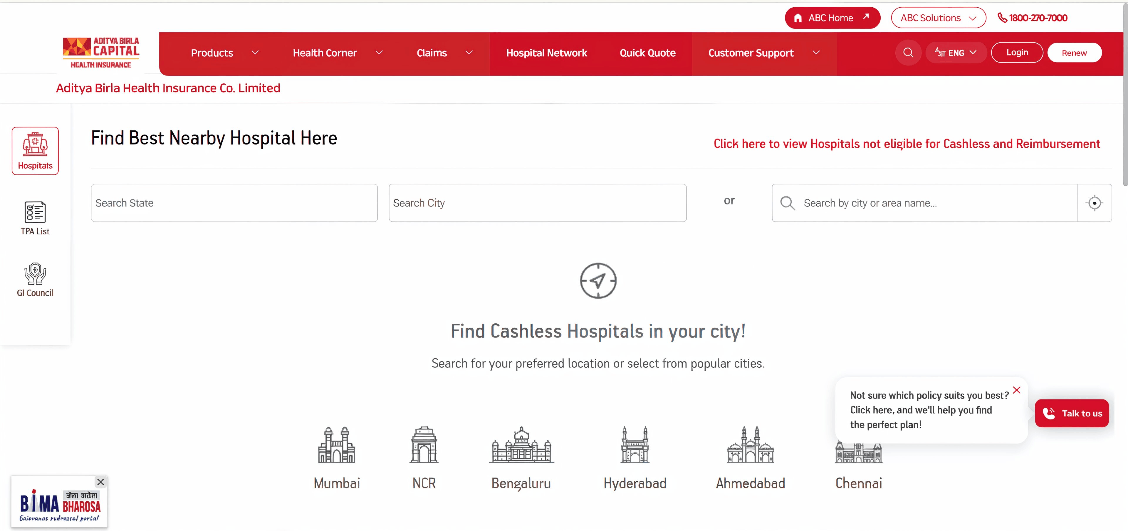 Aditya Birla Health Insurance Hospital List