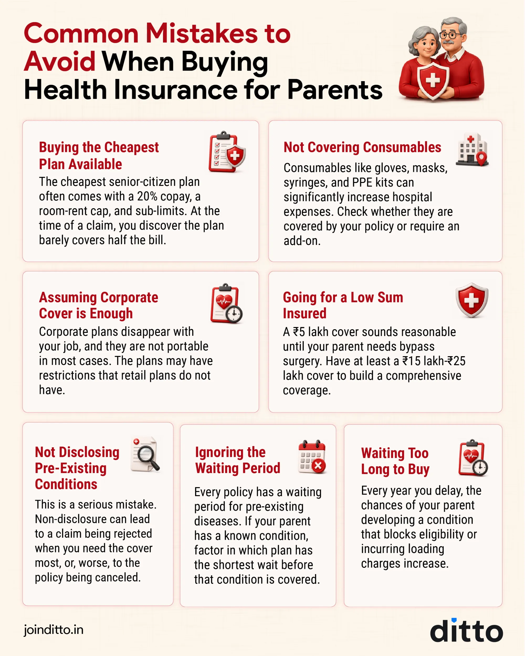 Common Mistakes to Avoid When Buying Health Insurance for Parents 