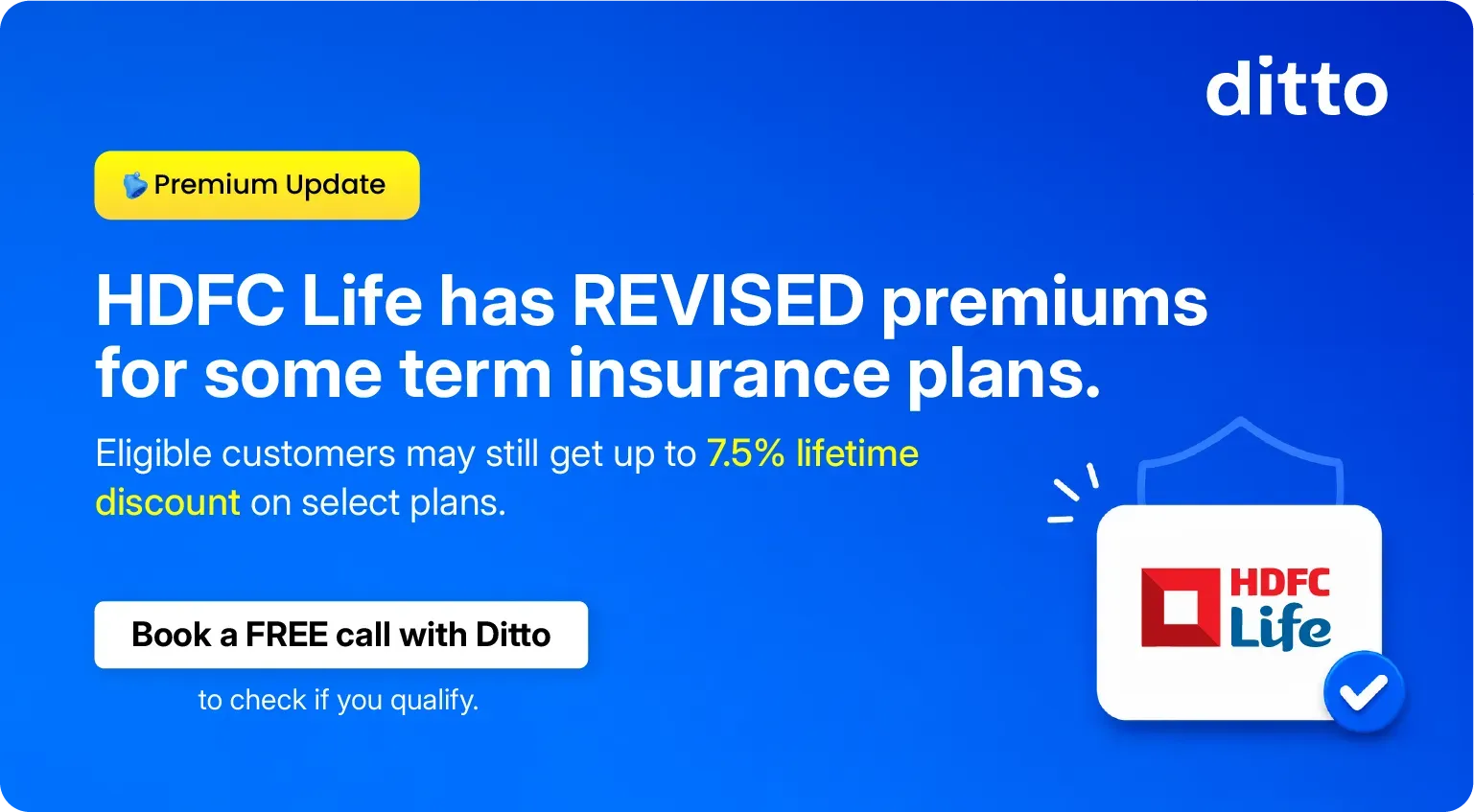 HDFC Life Price Hike Banner
