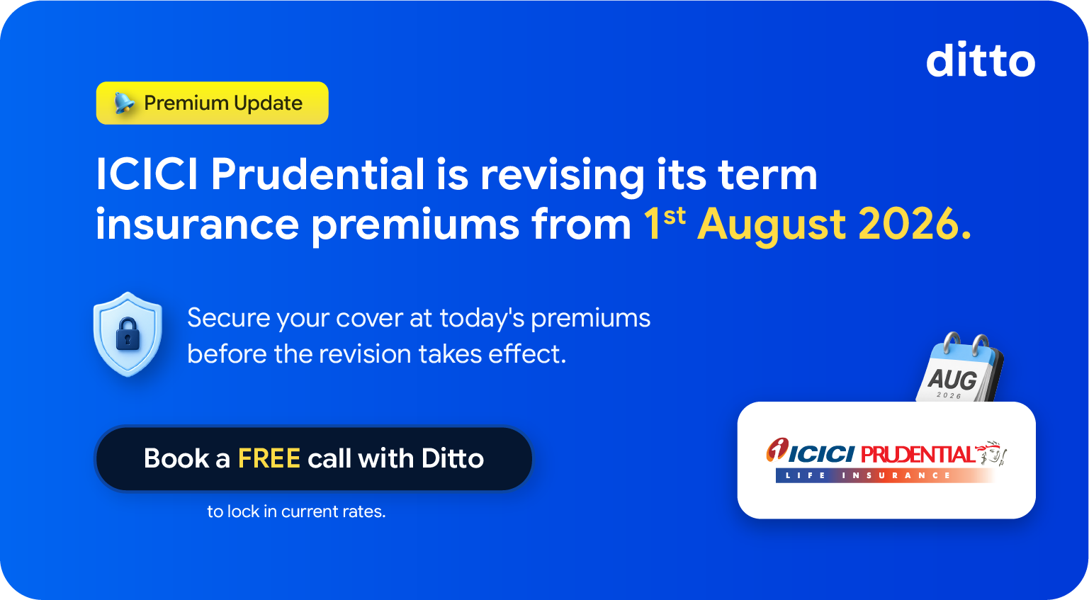 ICICI Prudential Price Revision Banner