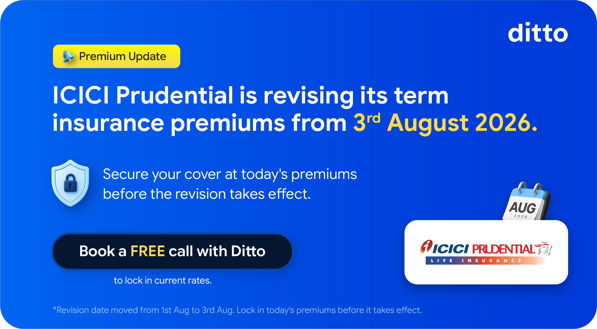 ICICI Prudential Price Revision Banner