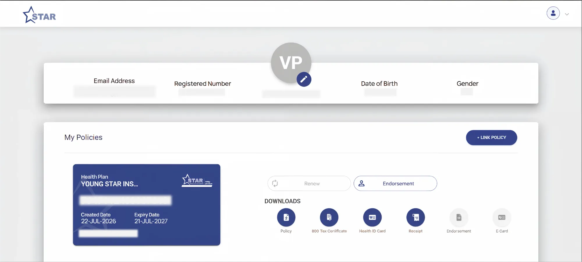 star health login