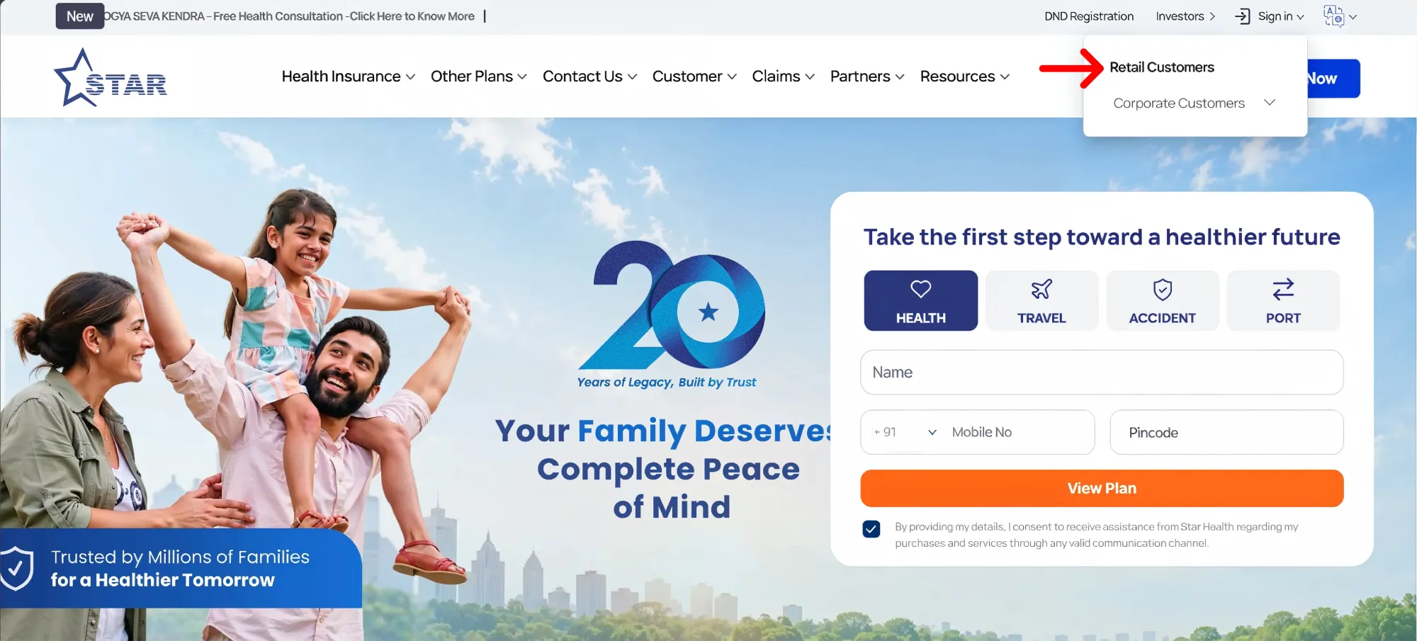 star health login