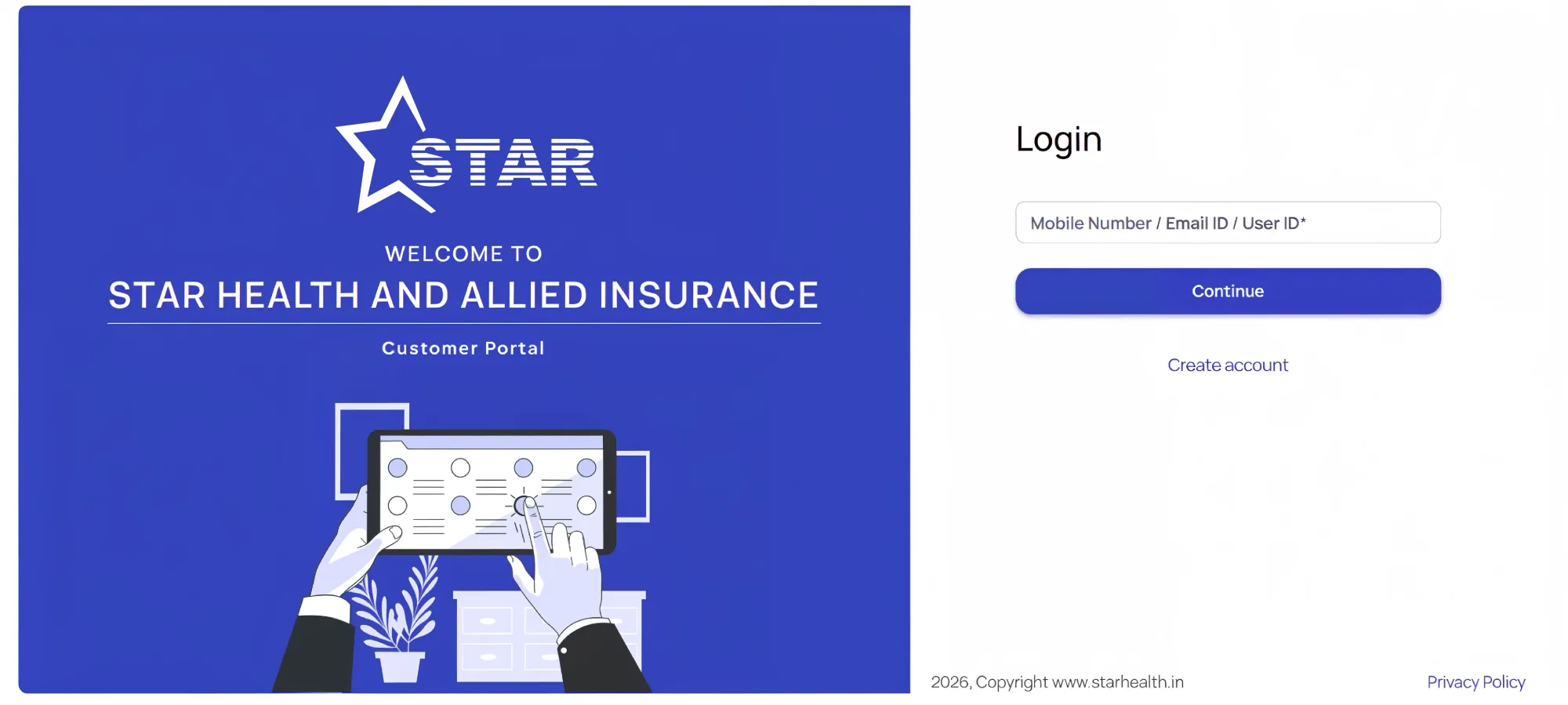 star health login