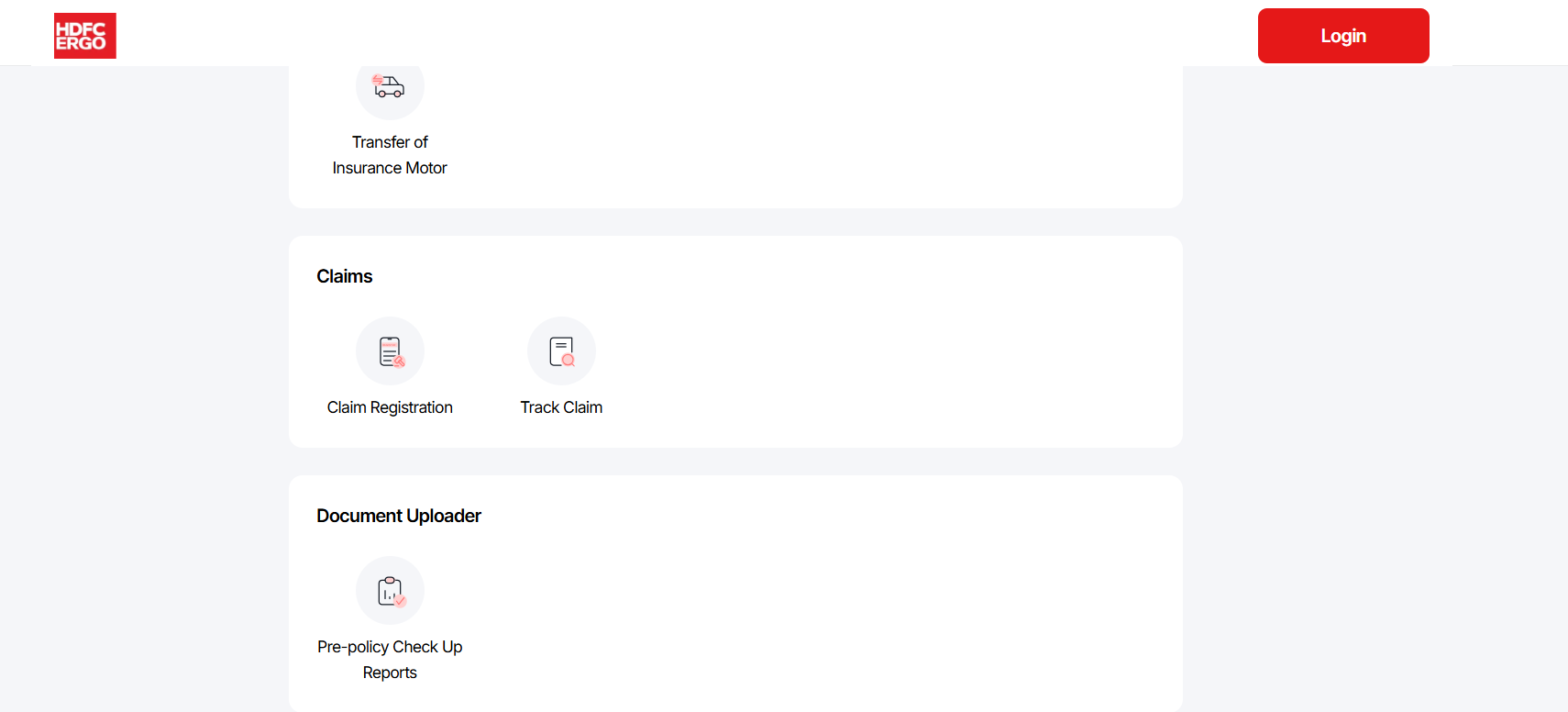 HDFC ERGO Self Help Portal 